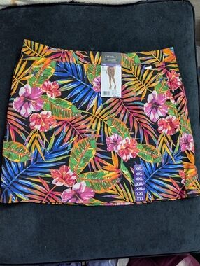 NWT! Rafaella Skort Tropical Floral Skort Size XXL
